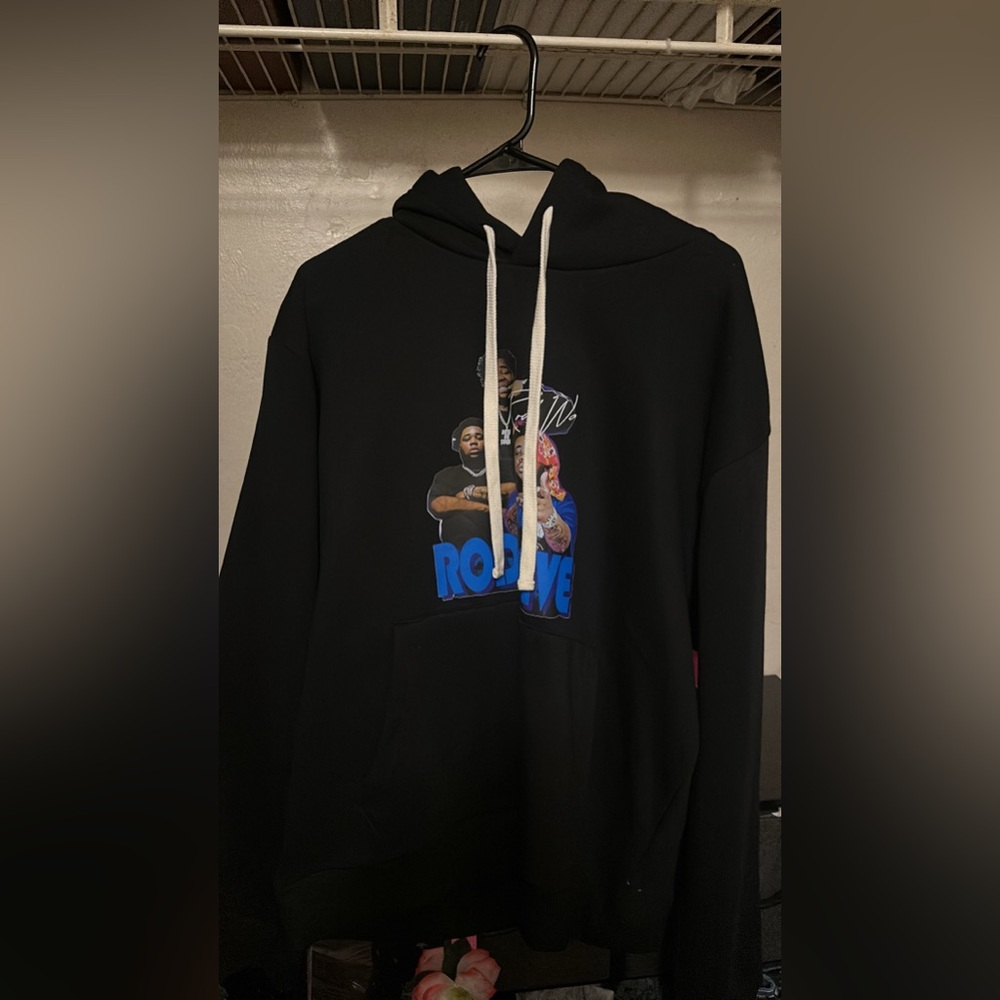 Men's Black Graphic Hoodie